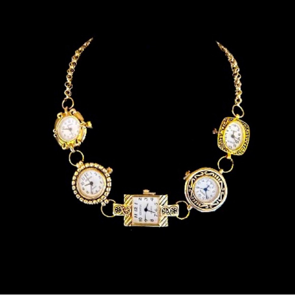 Handmade, watch, choker necklace